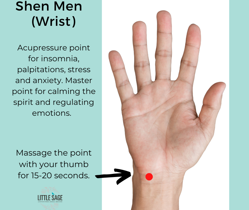 Acupressure point to relieve stress, anxiety and insomnia